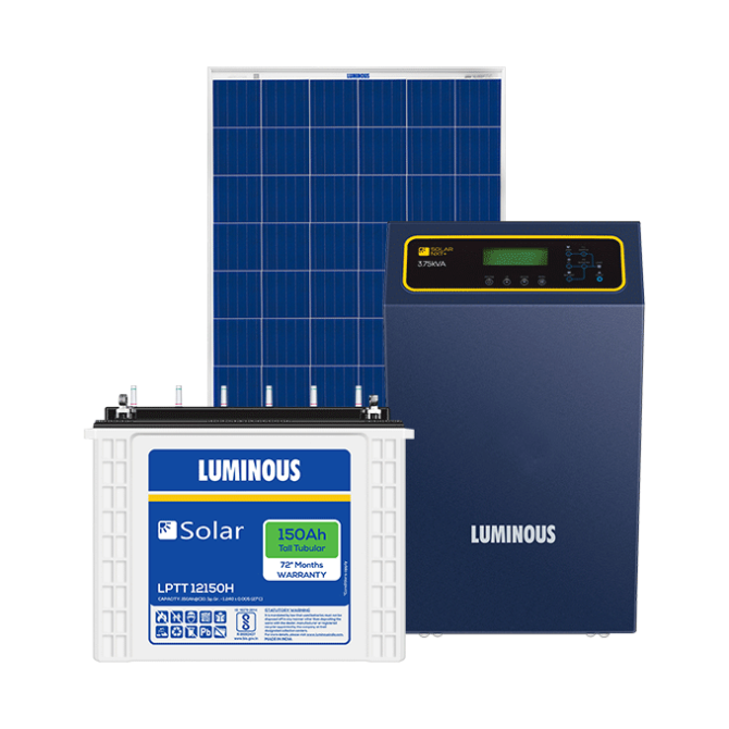 Solar Off Grid Combo | NXG 1850e, Solar Battery 150 Ah (2 Nos.), Solar Panel 330 W (4 Nos.)